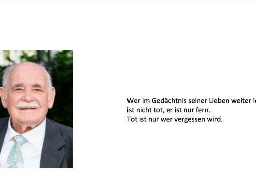 Ein Pionier ist gegangen