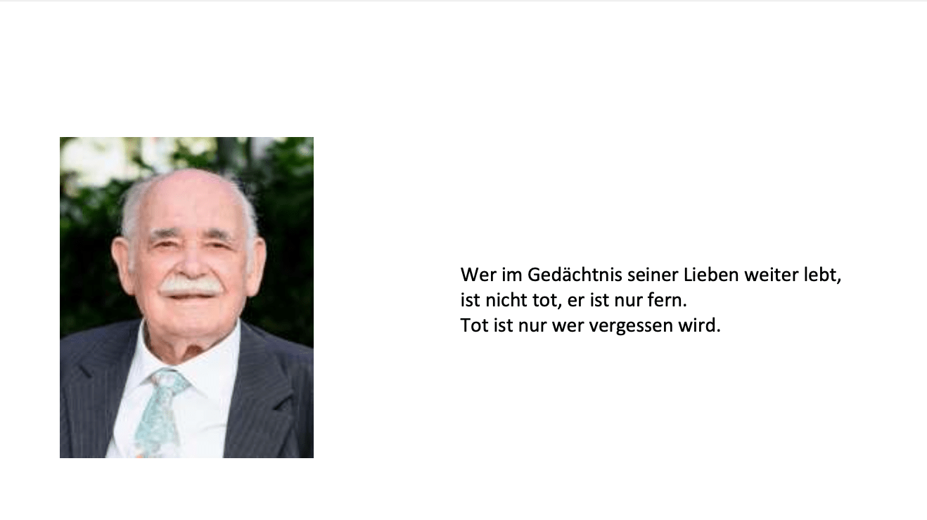 Ein Pionier ist gegangen